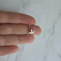Orchid Earrings - silver orchid earring, small orchid earring, silver flower earring, small flower earring, tiny flower earring, dainty - Constant Baubling