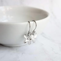 Orchid Earrings - silver orchid earring, small orchid earring, silver flower earring, small flower earring, tiny flower earring, dainty - Constant Baubling