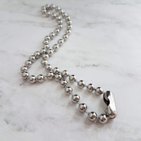 Large Ball Chain, 6mm ball chain, big silver ball chain, large bead chain, ball chain choker, stainless steel chain, thick chunky chain 1/4" - Constant Baubling