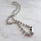 Large Ball Chain, 6mm ball chain, big silver ball chain, large bead chain, ball chain choker, stainless steel chain, thick chunky chain 1/4" - Constant Baubling