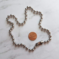 Large Ball Chain, 6mm ball chain, big silver ball chain, large bead chain, ball chain choker, stainless steel chain, thick chunky chain 1/4" - Constant Baubling