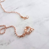 Ball Chain Necklace, rose gold ball chain, chunky front clasp necklace, sailor clasp, large round clasp, rose gold ball necklace, big clasp - Constant Baubling