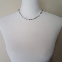 Large Ball Chain, 6mm ball chain, big silver ball chain, large bead chain, ball chain choker, stainless steel chain, thick chunky chain 1/4" - Constant Baubling
