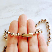Large Ball Chain, 6mm ball chain, big silver ball chain, large bead chain, ball chain choker, stainless steel chain, thick chunky chain 1/4" - Constant Baubling