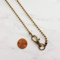 Old Gold Ball Chain, bronze ball chain, antique brass ball chain, bronze chain, large ball chain, antique gold chain, ball chain necklace - Constant Baubling