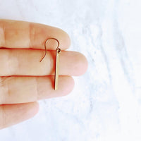 Bronze Bar Earrings, brass rectangle earring, bronze rectangle earring, flat bar earring, bar earring, stick earring, antique bronze - Constant Baubling