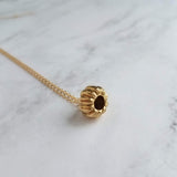 Gold Pumpkin Necklace, gold Halloween necklace, gold fall necklace, pumpkin pendant, small gold pumpkin charm, gold jack o lantern necklace - Constant Baubling