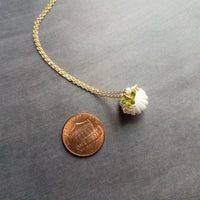 Gold White Pumpkin Necklace, Halloween necklace, fall necklace, pumpkin pendant, pumpkin charm, gold white pumpkin necklace, small pumpkin - Constant Baubling