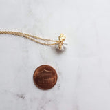 White Pumpkin Necklace, Halloween necklace, Halloween jewelry, gold Halloween necklace, tiny pumpkin necklace, pumpkin pendant, fall jewelry - Constant Baubling