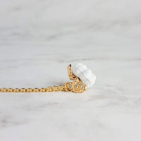 White Pumpkin Necklace, Halloween necklace, Halloween jewelry, gold Halloween necklace, tiny pumpkin necklace, pumpkin pendant, fall jewelry - Constant Baubling