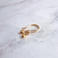 Little Gold Teardrop Earrings, 14K gold fill hooks, small gold drop earring, tiny teardrop earring, small dangle earring, gold raindrop - Constant Baubling