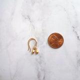 Little Gold Teardrop Earrings, 14K gold fill hooks, small gold drop earring, tiny teardrop earring, small dangle earring, gold raindrop - Constant Baubling