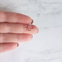 Gold Circle Earrings, 14K gold fill earring, gold ring earring, tiny gold circle earring, small ring earring, minimalist gold earring, hoop - Constant Baubling