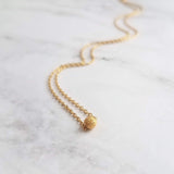 Tiny Gold Ball Necklace, simple gold necklace, little gold ball necklace, stardust necklace, gold bead necklace, layering necklace, minimal - Constant Baubling