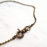 Old Gold Ball Chain, bronze ball chain, antique brass ball chain, large clasp, large ball chain, antique gold chain, ball chain necklace - Constant Baubling