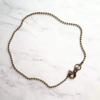 Old Gold Ball Chain, bronze ball chain, antique brass ball chain, large clasp, large ball chain, antique gold chain, ball chain necklace - Constant Baubling