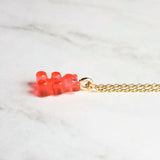 Pink Gummy Bear Necklace, watermelon pink, coral pink, candy necklace, sweet tooth gift, tiny gummy bear, little gummy bear, small gummy - Constant Baubling