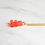Pink Gummy Bear Necklace, watermelon pink, coral pink, candy necklace, sweet tooth gift, tiny gummy bear, little gummy bear, small gummy - Constant Baubling