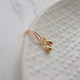 Little Gold Teardrop Earrings, 14K gold fill hooks, small gold drop earring, tiny teardrop earring, small dangle earring, gold raindrop - Constant Baubling