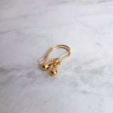 Little Gold Teardrop Earrings, 14K gold fill hooks, small gold drop earring, tiny teardrop earring, small dangle earring, gold raindrop - Constant Baubling
