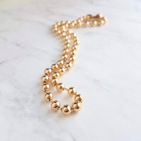 Large Gold Ball Chain, 6mm ball chain, big gold ball chain, large bead chain, ball chain necklace, thick gold chain, gold punk necklace - Constant Baubling