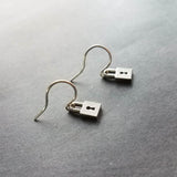 Silver Padlock Earrings, tiny lock earring, small padlock earring, silver lock earring, love slave earring, lockdown earring, commitment - Constant Baubling