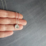 Silver Layer Necklace, cupped necklace, silver disks necklace, silver circles necklace, nesting cups necklace, small round pendant, matte - Constant Baubling