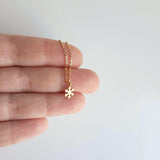 Small Snowflake Necklace, gold snowflake necklace, snowflake charm, gold winter necklace, tiny gold snowflake, small snowflake necklace Xmas - Constant Baubling