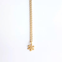 Small Snowflake Necklace, gold snowflake necklace, snowflake charm, gold winter necklace, tiny gold snowflake, small snowflake necklace Xmas - Constant Baubling