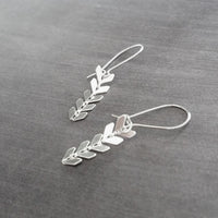 Silver V Earrings, silver chevron earring, silver arrow earring, delicate silver earring, v shape earring, flexible earring, simple silver - Constant Baubling