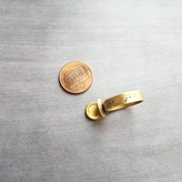 Locket Ring - small round gold brass locket, ADJUSTABLE FIT size 5 6 7 8 9, secret compartment, photo locket, memento ring, remembrance ring - Constant Baubling
