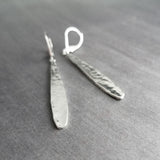Long Thin Teardrop Earrings, skinny narrow drop dangles, long silver drops, leverback earring, tear drop earring, silver teardrop earring - Constant Baubling