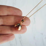 Red Sandstone Necklace, stone ball pendant, sparkling stone necklace, gold chain, brown stone necklace, spinning ball pendant, glitter stone - Constant Baubling