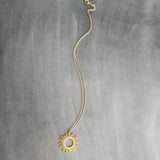Gold Sun Necklace, large sun necklace, sun pendant, sunshine necklace, gold sun pendant, sunshine necklace, spiky sun necklace, sunray charm - Constant Baubling