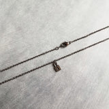 Tiny Padlock Necklace, gunmetal black padlock necklace, black lock necklace, gunmetal lock necklace, small lock pendant, commitment necklace - Constant Baubling