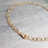 Chunky Gold Necklace, large clasp necklace, large oval link necklace, front clasp necklace, large gold clasp, thick gold necklace, lobster - Constant Baubling
