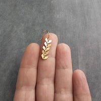 Long Gold Earrings, v shaped earrings, gold arrow earrings, chevron earrings, herringbone earrings, long flexible earrings fishbone earrings - Constant Baubling