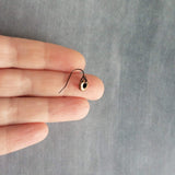 Copper Nugget Earrings, aged copper earring, antique copper earring, small copper dangle, little antique copper earring, tiny chunky copper - Constant Baubling