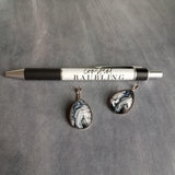 Black Marble Earrings, faux stone earrings, geode earrings, large earrings, stone swirl earrings, silver stone earrings, leverback earrings - Constant Baubling