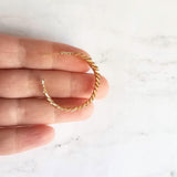 Gold Fern Hoop Earrings, branch hoop earrings, fern earrings, 1 inch hoop, tiny leaves hoop, gold hoops, leafy hoop earrings, plant earrings - Constant Baubling