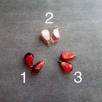 Red Pomegranate Seed Necklace, small light red pendant, thin delicate chain, seed fruit necklace, fertility necklace, pomegranate seed charm - Constant Baubling