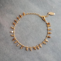 Beaded Bracelet, tiny bead bracelet, delicate gold bracelet, petite bracelet, dainty bracelet, beaded bracelet, glass bead chain bracelet - Constant Baubling