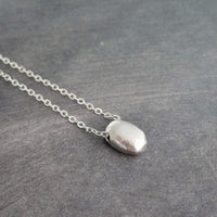 Silver Coffee Necklace, coffee bean necklace, coffee charm, coffee bean pendant, caffeine necklace, I love coffee pendant, small little - Constant Baubling