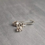 Little Silver Dangle Earring, silver pendulum earring, small ornament earring, antique silver earring, simple silver dangle earring, rustic - Constant Baubling