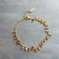 Beaded Bracelet, tiny bead bracelet, delicate gold bracelet, petite bracelet, dainty bracelet, beaded bracelet, glass bead chain bracelet - Constant Baubling