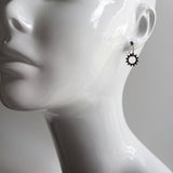 Small Gear Earrings, bronze gear, silver gear, copper gear earring, antique brass earring, little gear earring, tiny gear earring, simple - Constant Baubling