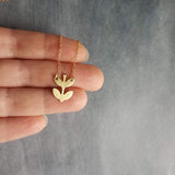 Gold Sprout Necklace, 14K gold filled chain, gold plant necklace, gardener necklace, symbol new start, gold fill necklace, personal growth - Constant Baubling