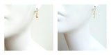 Rainy Day Earrings - little matte gold mismatched fun pair with umbrella and raindrop on simple delicate gold hooks - Constant Baubling