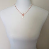 Rose Gold Toggle Clasp Necklace, oval link chain, o chain, front clasp, rose gold necklace, chunky rose gold, thick rose gold chain, dog tag - Constant Baubling