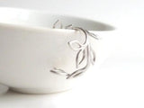 Silver Branch Ring, vine ring, finger ring, silver midi ring, silver leaf ring, silver wrap ring, pinky ring, size 4 5, halfway ring knuckle - Constant Baubling